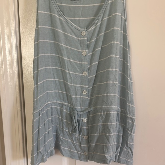 Volcom Sky Blue and White Striped Tank Top / C2 - Picture 3 of 4